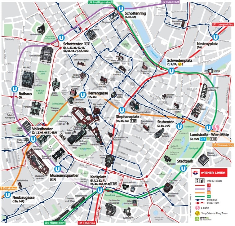 Vienna city lines map